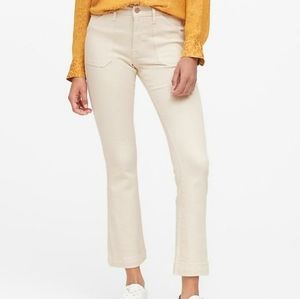 NWT mid rise, crop flare jeans